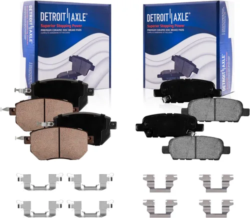 Vista 38 de Detroit Axle - Kit de frenos delanteros para Toyota 2007-2016 Tundra, 2008-2016 Sequoia, Pastillas de freno cerámicos para pinza de freno de disco