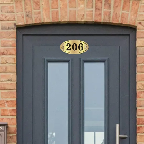 Vista 3 de Placa personalizada para número de casa, placa de acrílico para puerta y habitación, para hogar, oficina, hotel, apartamento (3-5 números) - 7.9 x