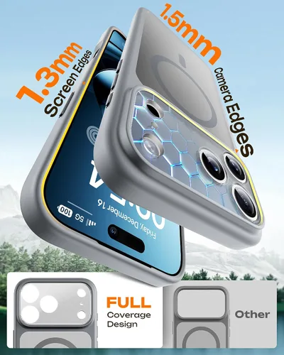 Vista 690 de TOCOL Funda para iPhone 11, compatible con Magsafe, protección completa de cámara, imanes integrados, protección contra caídas, funda translúcida
