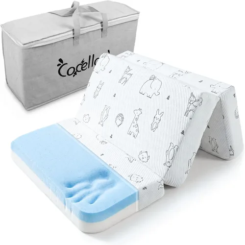 Vista 9 de Colchón triple Pack and Play, 38x26 Elefante-02