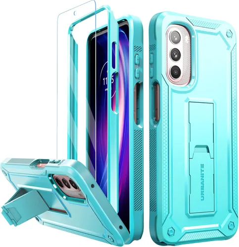 Vista 15 de URBANITE Funda protectora resistente a prueba de golpes para Motorola Moto G Stylus 4G (2022), de grado militar, con protector de pantalla y soporte