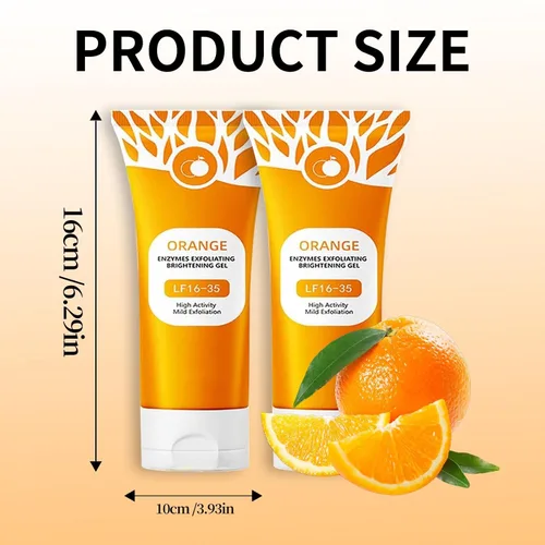 Vista 4 de Gel exfoliante naranja para cara y cuerpo, exfoliante de naranja 2026, limpieza profunda de poros, elimina puntos negros, hidrata la piel para todo