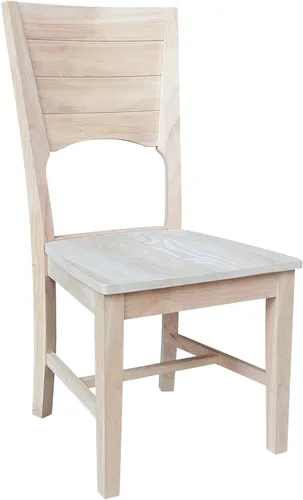 Vista 8 de IC INTERNATIONAL CONCEPTS Canyon Collection - Juego de dos sillas de madera maciza sin terminar