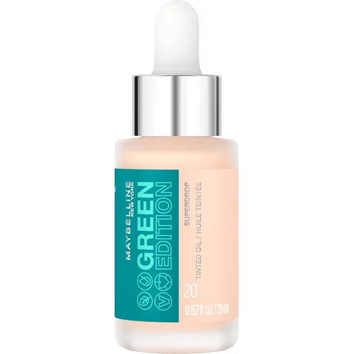 Vista 16 de Maybelline Green Edition Superdrop - Base de maquillaje de base de aceite tintado, base de cobertura natural ajustable formulada con aceite de 95