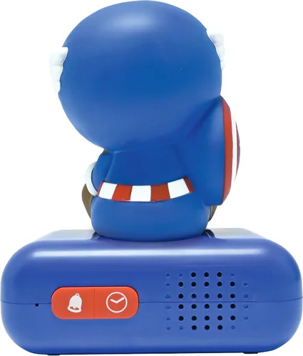 Vista 7 de LEXiBOOK, Vengadores de Marvel, Reloj despertador con luz nocturna de Los Vengadores, Sonidos y melodías, Pantalla LCD retroiluminada, Luminoso