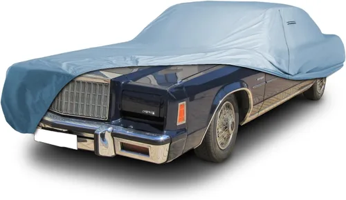 Vista 54 de iCarCover Funda de automóvil personalizada Premium para Chrysler Imperial 1957-1975, resistente, impermeable, para todo tipo de clima, lluvia Negro