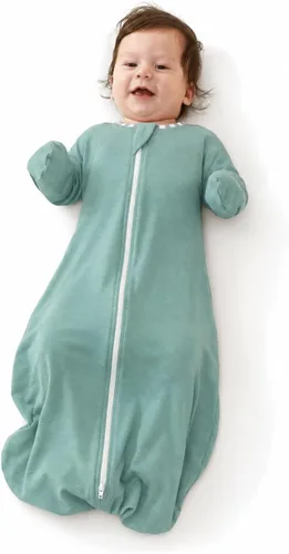 Vista 18 de ZIGJOY Shark-Fin - Manta de transición para recién nacido, 0.5 tog de rayón hecho de bambú, saco de dormir para bebé, manta con cremallera de 2