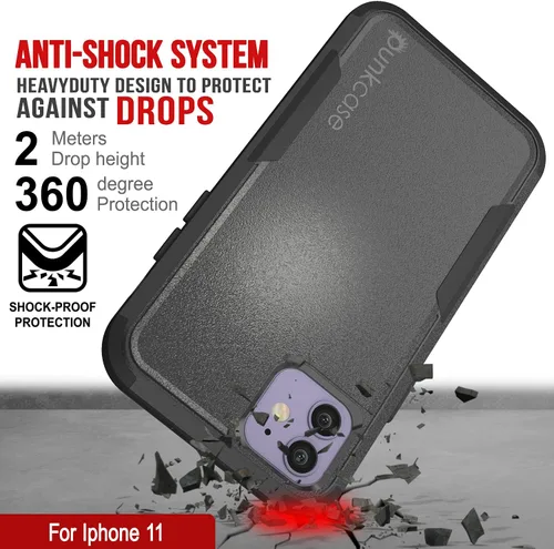 Vista 7 de Punkcase Funda para iPhone 11 con clip para cinturón [Serie Patrón] 4-1, resistente y protectora multicapa con soporte integrado para iPhone 11