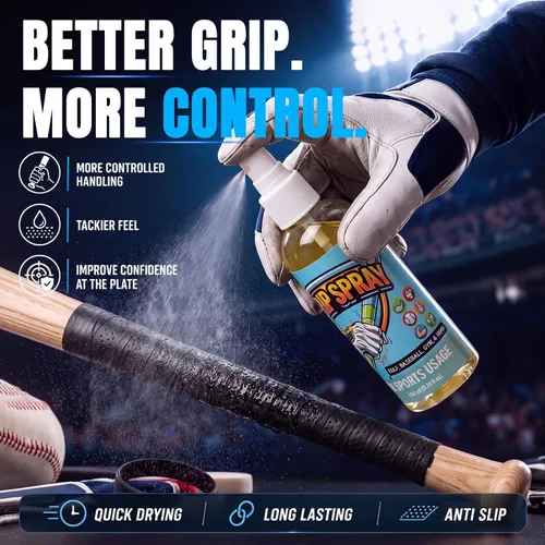 Vista 3 de Loopeer Spray de agarre de béisbol, potenciador de colofonia con mango