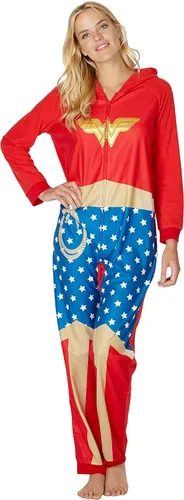 Vista 13 de DC Comics Liga de la Justicia Superhéroe Pijamas Familiares a Juego Union Suit Para Hombres, Mujeres, Niñas, Niños y Mascotas