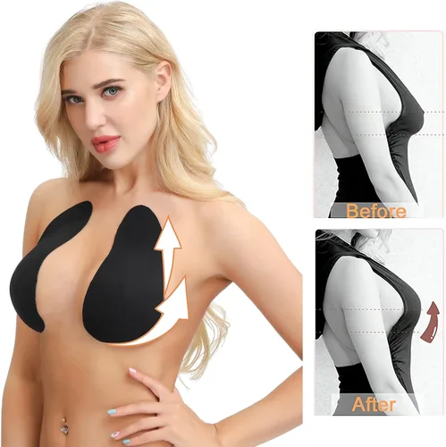 Vista 3 de Cinta invisible para levantamiento de senos con adhesivo push up para copa A-E, pecho grande