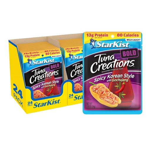 Vista 32 de StarKist Tuna Creations Ginger Sesame - Sabor de jengibre y sésamo para atún 14g Protein Per Serving, Wild Caught, Shelf Stable Seafood, Gluten