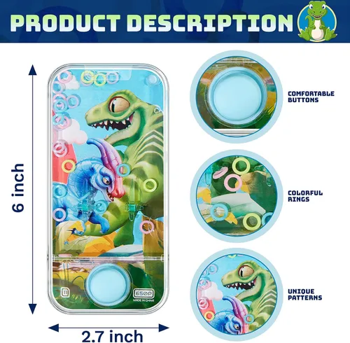 Vista 2 de Chalyna 4 piezas de juegos de agua de mano, juguetes de anillo de agua, juego de lanzamiento de anillos coloridos sin viajes por carretera