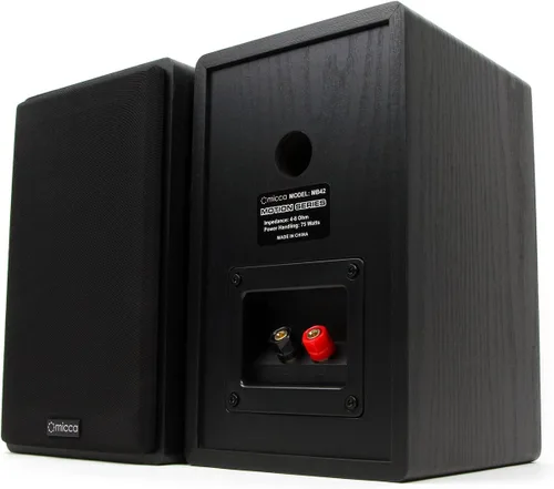Vista 6 de Micca MB42 Standard 2-Way Passive Bookshelf Speakers, Stereo Pair, Black