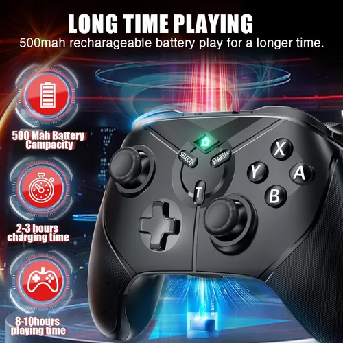 Vista 6 de Switch Controllers Wireless Switch Pro Controller for Nintendo Switch ControllerSwitch LiteSwitch OLED Switch Remote Gamepad with Joystick