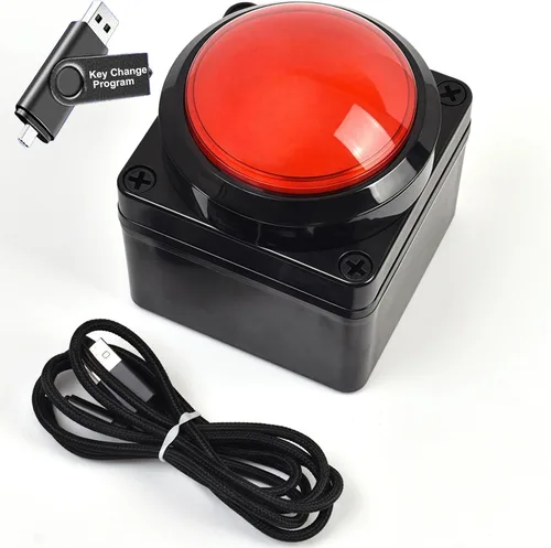 Vista 14 de Teclado macro USB programable, botón de decisión de política principal, ajuste programable con una mano y teclado de control de interruptor de Verde