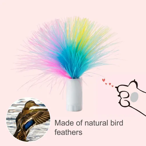 Vista 6 de ORSDA 6 PIEZAS Plumas de Repuesto SOLAMENTE Juguetes Interactivos para Gatos