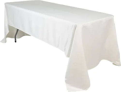 Vista 95 de Efavormart - Mantel rectangular de satén sin costuras, color azul polvoriento, 60 x 126 pulgadas Azul empolvado