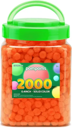 Vista 43 de Eppingwin - 2000 pompones negros, pompones suaves de 1 cm para manualidades, 0.4 pulgadas para proyectos de bricolaje de arte y manualidades (negro)
