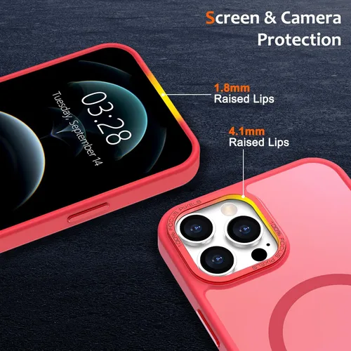 Vista 442 de Anuck - Funda magnética para iPhone 11 compatible con MagSafe, carcasa trasera mate translúcida dura, borde de TPU, delgada, resistente a impactos