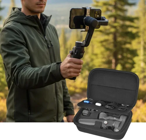 Vista 7 de Carcasa rígida de goma EVA para DJI Osmo Mobile 8/7P/7, color Negro