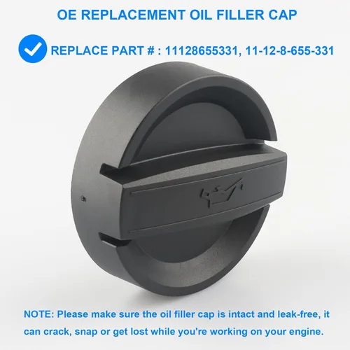 Vista 2 de Tapa de llenado de aceite, reemplaza 11128655331, 11-12-8-655-331 Compatible con BMW - 128i 135i 320i 328i 328xi 335i 528i 535i 740Li 740i M3 M5 M6