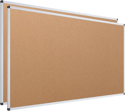 Vista 10 de VIZ-PRO Tablero de anuncios de corcho/tablón de anuncios plegable, 36 x 24 pulgadas, marco de aluminio plateado
