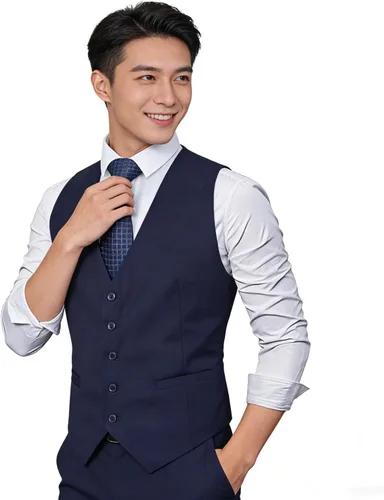 Vista 5 de Alizeal Chaleco de Traje de Negocios Clásico de Color Sólido para Hombre de Ajuste Regular Chaleco de Esmoquin para Boda Azul marino