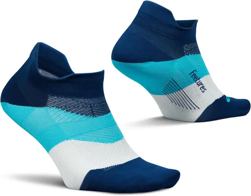Vista 17 de Feetures Elite - Calcetines tobilleros ultraligeros que no se muestran - Calcetines deportivos con compresión dirigida Azul Ártico (1 par)