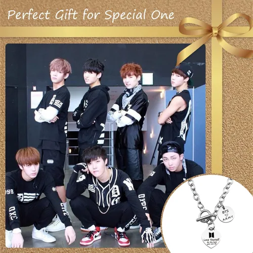 Vista 3 de ARETIS Kpop Bangtan - Collar para niños Be the best J-HOPE JIMIN JIN JK RM SUGA V Collar Bangtan Boys Lover Jewelry Gift for Bangtan Boys Fans Be