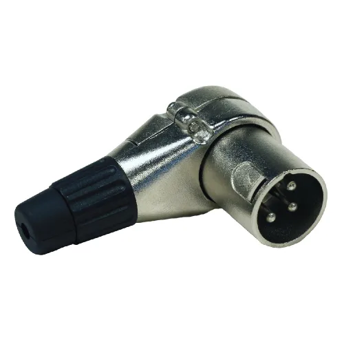 Vista 2 de Seismic Audio - SAPT326-4Pack - Paquete de 4 conectores macho XLR de ángulo recto ajustables de 3 pines - Pro Audio DJ Band XLR 7 posiciones
