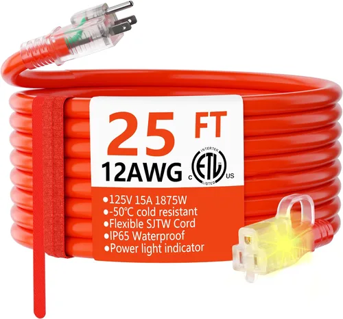 Vista 25 de HUANCHAIN Cable de extensión resistente de calibre 12 para exteriores, 6
