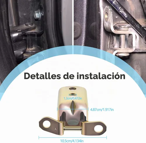 Vista 4 de Bisagra de puerta delantera izquierda compatible con Nissan Armada/Frontier 2005-2018, Titan 2004-2018 reemplaza 80401-4Z030