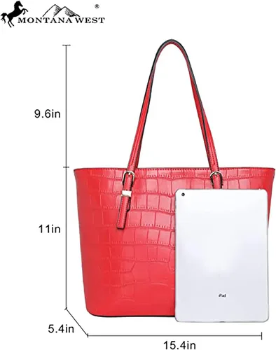 Vista 6 de Montana West Tote Bag Purses and Handbags for Women Top Handle Shoulder Bag with Small Purse