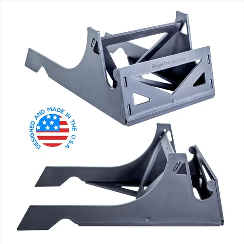Vista 5 de Soporte para patineta Origami - Un soporte para patinaje por Skater Trainers - Almacena y exhibe - Mantén las tablas fuera de la pared - Una gran