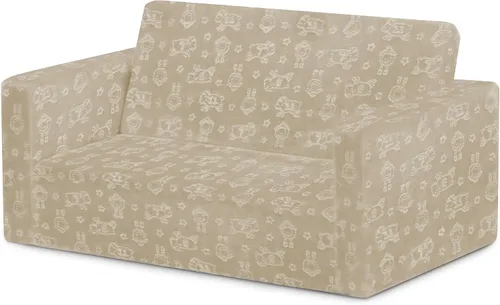 Vista 6 de Serta Perfect Sleeper Sofá Convertible Extra Ancho a Tumbona - Cómodo Sofá/Cama Plegable 2 en 1 para Niños, Crema