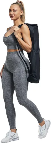 Vista 3 de CHRLEISURE - Leggings para mujer para entrenamiento con levantamiento de glúteos sin costuras para el gimnasio mallas sin costura para el trasero
