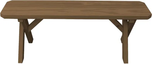 Vista 4 de Furniture Barn USA Pine - Banco cruzado de 2 pies, color negro