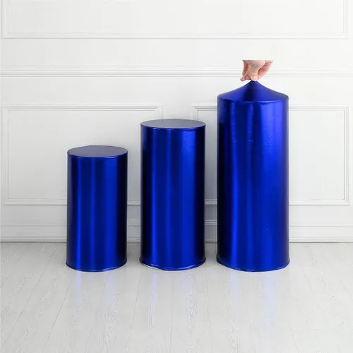 Vista 11 de Cubiertas redondas para soporte de cilindro para fiestas, cubiertas elásticas bronceadoras para pedestal, cubierta de cilindro de zócalo, 3