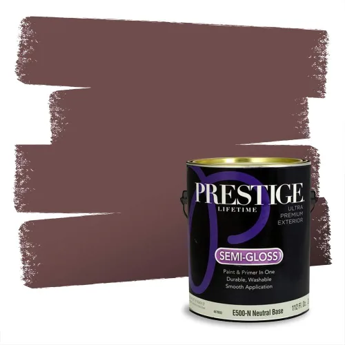 Vista 419 de Prestige Paints Pintura exterior e imprimación en uno, 1 galón, plano, coincidencia comparable de Valspar* Amber Rose*