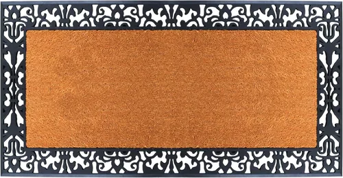 Vista 17 de A1HC Tapete para Puerta de Fibra de Coco Natural y Caucho, 30"x48" – Grueso, Duradero, Resistente, Anti-Desprendimiento, Resistente a la Medio