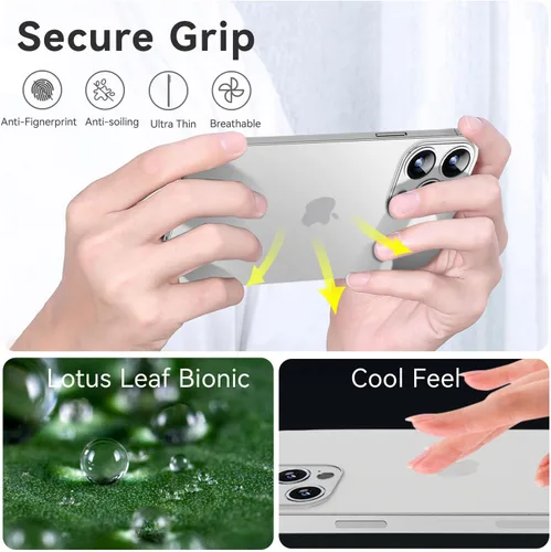 Vista 5 de QLTYPRI Funda ultradelgada para iPhone 13 Pro Max de 6.7 pulgadas con protección de cámara de cobertura completa, translúcida mate, delgada, ligera