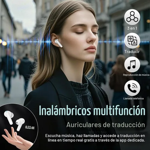 Vista 6 de Auriculares inalámbricos, auriculares Bluetooth 5.4 de 48 horas de reproducción, auriculares Bluetooth estéreo con pantalla LED, llamada clara, IPX7