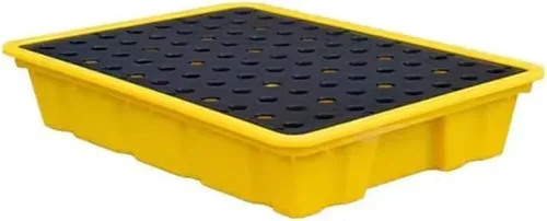 Vista 2 de Industrial Spill Containment Tray, Modular Design for Leak Prevention, Oil Tank and Chemical Spill Management Solution,Amarillo-49x35x9cm