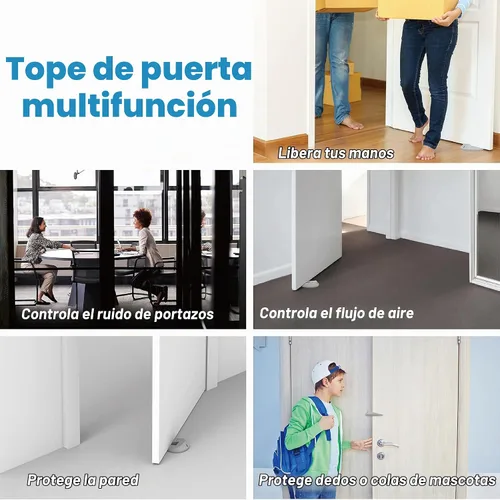Vista 3 de Neobay Topes de puerta y protector de pellizco de puerta 2 funciones en 1, diseño resistente y fácil de almacenar, topes de puerta multifunción