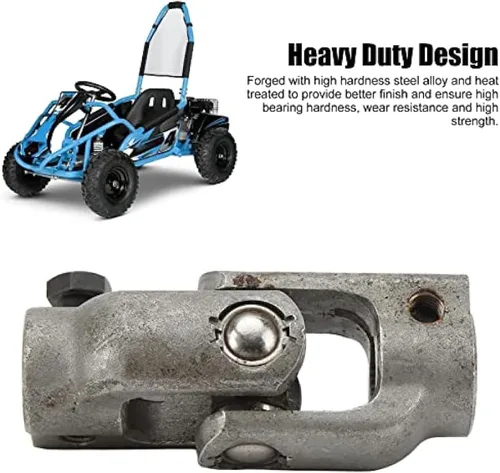Vista 2 de Junta universal de dirección 30T 0.551 in aleación de acero resistente nudillo de dirección junta compatible con Go Karts ATV UTVs
