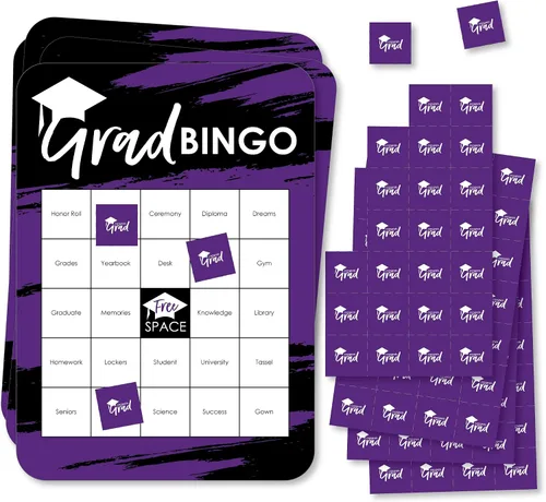Vista 6 de Big Dot of Happiness Blue Grad - Best is Yet to Come - Tarjetas de bingo y marcadores - Juego de bingo en forma de fiesta de graduación azul real