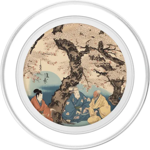 Vista 2 de Sakura Showcase Sumo Renaissance Theatrical Triumph PopSockets MagSafe PopGrip for iPhone