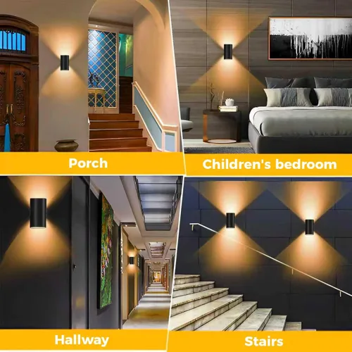 Vista 3 de Luz nocturna enchufable, 2 luces nocturnas con sensor de atardecer a amanecer, 3 colores/brillo ajustable/180 para habitación de niños, pasillo