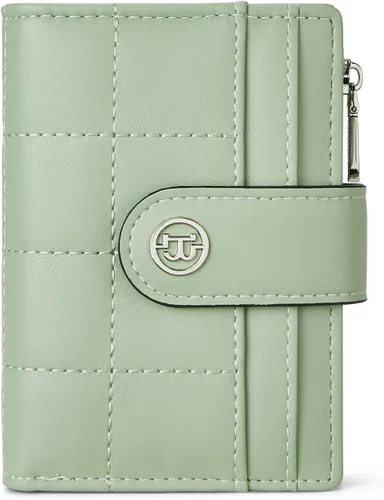 Vista 10 de BOSTANTEN - Cartera pequeña para mujer de cuero con bloqueo RFID, tarjetero plegable compacto con cremallera y bolsillo para monedas, Pequeña Beige